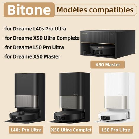 Zubehörset für Dreame X50 Ultra (L40s Pro Ultra) / L40s Pro Ultra / L50 Pro Ultra Ersatzteile: 2 Hauptbürsten, 2 Staubbeutel, 2 Reinigungstücher, 2 Filter, 2 Seitenbürsten (1/4)