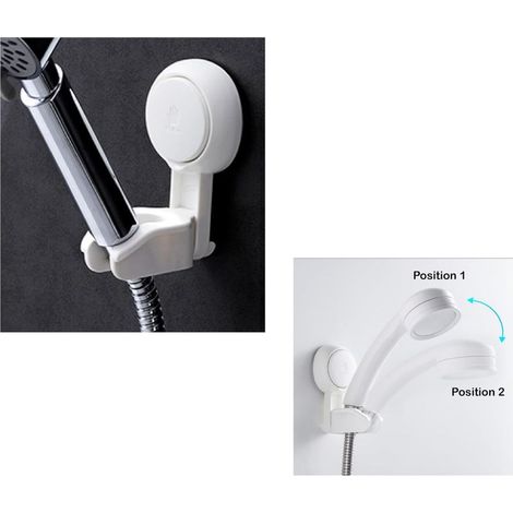Adjustable Shower Head Holder with Suction Cup, No Drilling, Shower Head Mount (1/5)