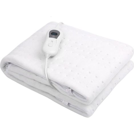 Sous-couverture électrique 150 x 80 cm  3 réglages de température  Protection contre la surchauffe  Lavable en machine à 30 °C