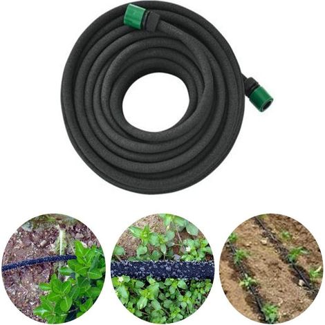 Tuyau d'irrigation par infiltration agricole de 15 mètres, tuyau d'infiltration vert, tuyau d'irrigation goutte à goutte pour verger (1/5)