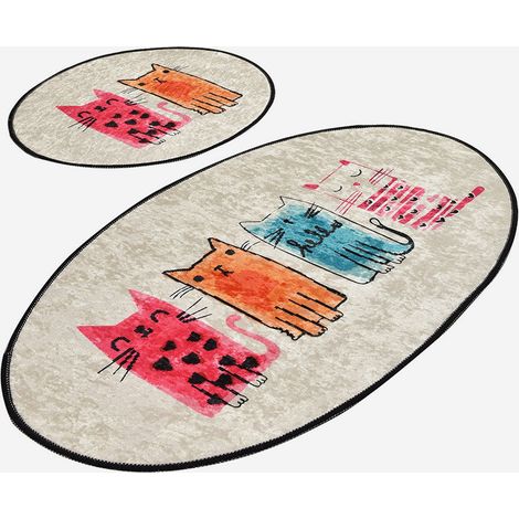 Set Badematten rutschfest waschbar 2-teilig Baby Cats (1/4)