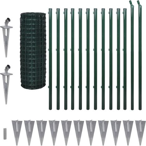 Maison Exclusive - Eurozaun Stahl 25 x 1,2 m Grün