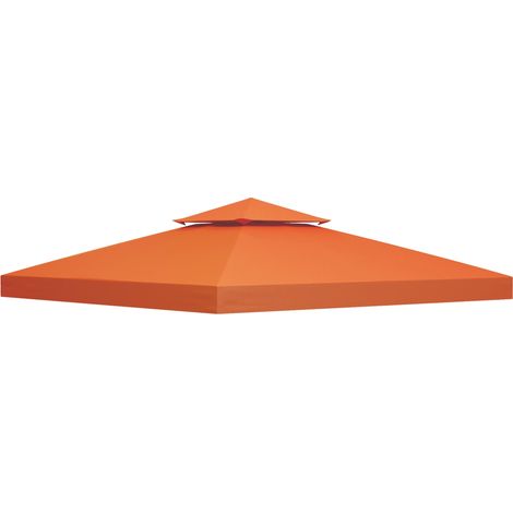 Toiture de remplacement pour tonnelle 3x3m, toit hydrofuge pour tonnelle métallique, toit de remplacement pour tonnelle de jardin, tente de réception, tente de jardin, polyester, rouge rouille