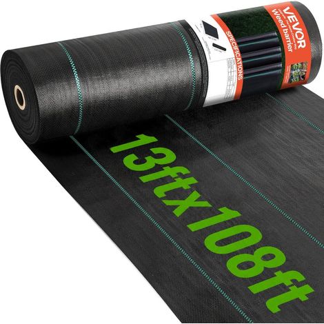 4 x 32,9 m tissu géotextile tissé anti-mauvaises herbes, sous gravier et allée, perméable 170 g/m² (1/5)