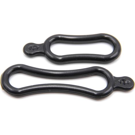 vhbw 2x Gummiband für diverse Fahrrad-Lampen, -Lichter - Befestigungs-Set (1x groß, 1x klein), Schwarz