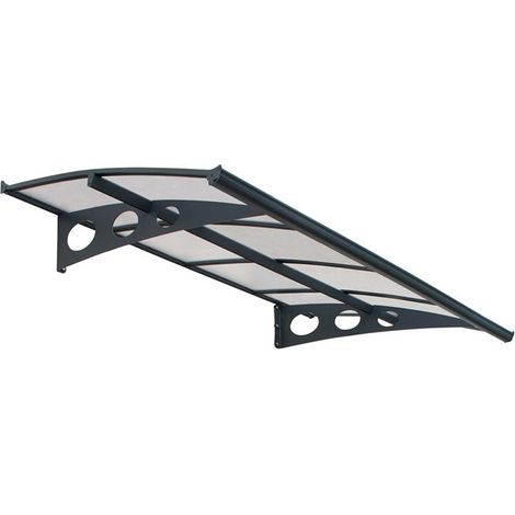 Patio Cover Herald Door Awning Canopy 2230 Mist - Polycarbonate - L223.5 x W139 x H33 cm - Grey