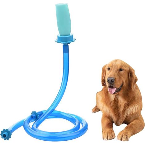 Manguera de jardín con boquilla de silicona, manguera para mascotas para uso exterior, conector de ducha de silicona. (1/5)
