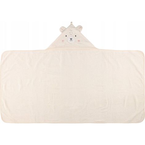 4living TEDDY Serviette de Bain Enfant Blanc 70x140 cm (1/2)