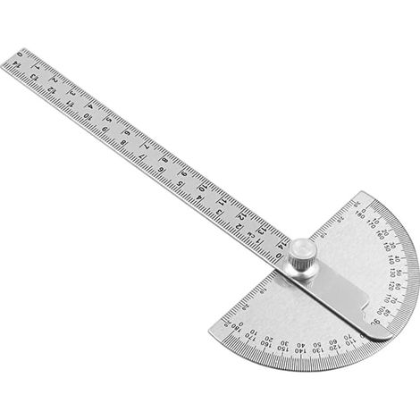 145mm Acier Inoxydable 180 rapporteur Angle mètre règle de Mesure Outil de mécanicien Rotatif règle rapporteur Accessoires pour scie à Table (1/5)
