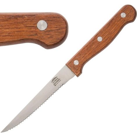 Couteaux à viande manche en bois (Lot de 12) - Ref C136 - Olympia (1/4)