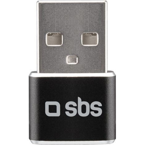 SBS TEADAPTUSBTC cambiador de género para cable USB Type-A USB Type-C Negro (1/4)