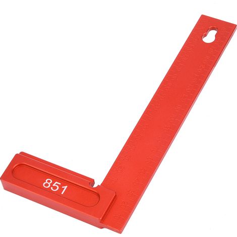 Rechtwinkliger Lineal aus Aluminiumlegierung, 90 Grad, L-förmig, Holzbearbeitungswerkzeug für Schreiner, 0-200 mm (851 Rechtwinkliger Lineal) (1/5)