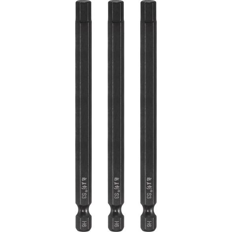 3Pcs Clé À Six Pans Foret 6mm(H6) Acier S3 Grade Industriel (1/5)
