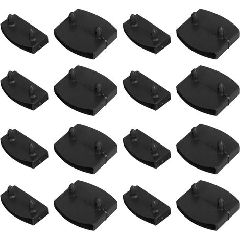 Embouts de Lattes de Lit Noirs en Plastique, Lot de 10 Set de Set  Accessoire de Meuble pour Sommier et Chaise de Bureau, Pose Facile, Grosse (1/2)