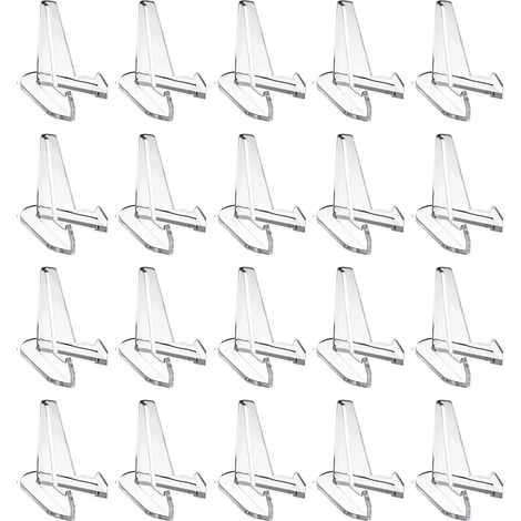 20 Pieces Support de Monnaie Présentoir,Mini Chevalet en Acrylique Transparent,Supports De Chevalet En Acrylique,Chevalets En Plastique,pour MéDailles, Afficher De Monnaie, Montres De Poche (1/5)