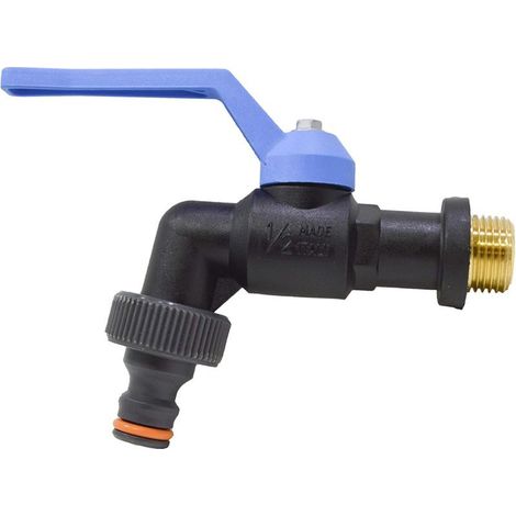 Suinga – Robinet extérieur antigel 3/4'' – Résiste à -20°C – Corps en laiton chromé – Prise automatique pour tuyau d'irrigation – Sortie 15mm