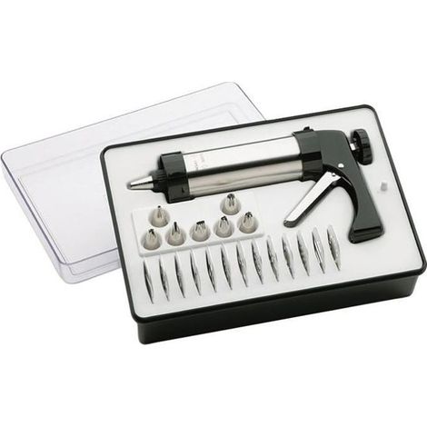 Pistolet pour pâtisserie - LACOR - 22 pièces - Inox durable - 7 douilles - 13 disques