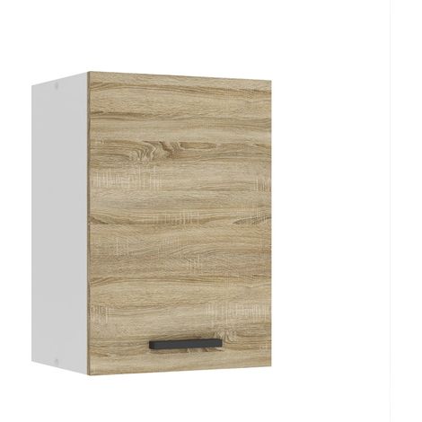 BELINI Meuble Haut Cuisine SG40 I Meubles de Cuisine - Mural, Rangements, 1 Porte I Taille: 29,6 x 40 x 58 cm I Armoire Murale avec Poignée en Métal I Couleur: chêne Sonoma (1/5)