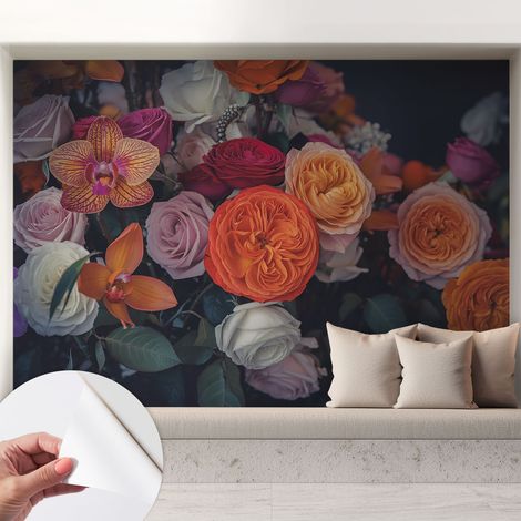 Carta da parati autoadesiva - impermeabile - murale da parete - decorazione murale - Mazzo colorato 208x146 cm (1/5)