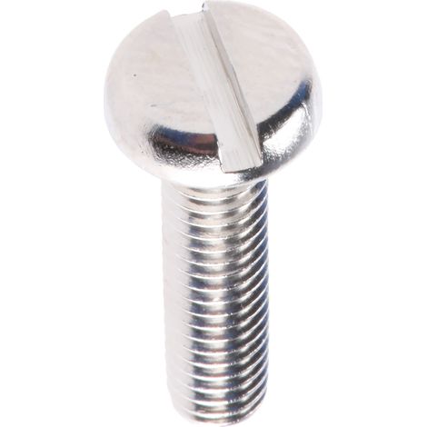 Vis à métaux RS PRO M4 à tête Cylindrique fendue en Laiton, 16mm ( Prix pour Sachet de 100 )