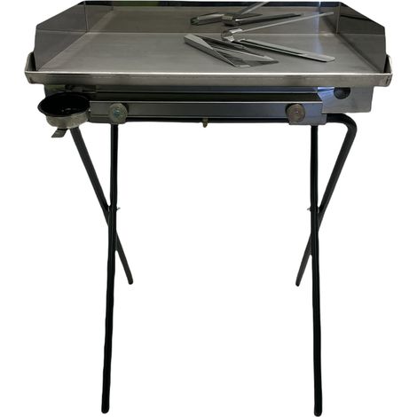 Barbecue a gas Hura  60x45 Griglia barbecue per arrostire con gambe acciaio giardino esterno carne a gas (1/5)