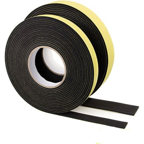 Bande d'étanchéité en mousse, 10 mm de large, 3 mm d'épaisseur, 4 m de long, auto-adhésive, pour l'isolation des portes et fenêtres. (1/5)