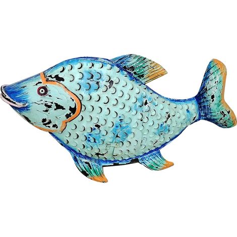 Signes Grimalt Figura De Pez Figuras  Pez Azul Portavelas Marinero Azul 12x55x27cm 32448