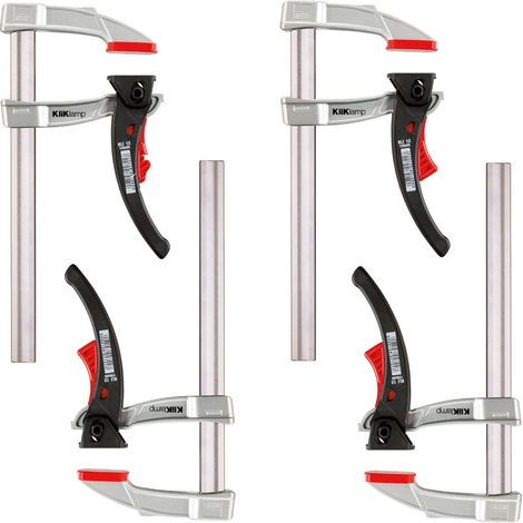 x4 Bessey KliKlamp Quick Release Ratchet F Clamps Light and Strong KLI 160/80 (1/4)