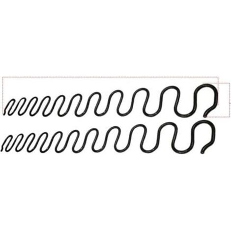 Lot de 2 ressorts de rechange 55 cm en acier au carbone – 8 clips en S pour fixation sécurisée – Réparation canapés et sièges (1/5)