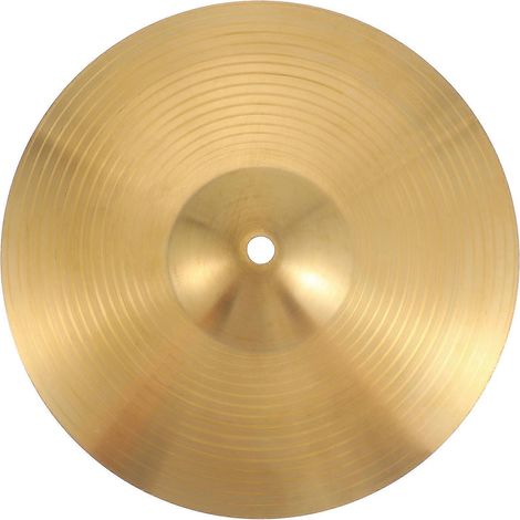 Cymbale charleston Crash Ride en laiton de 10 pouces pour percussionnistes débutants (dorée)-24.30X24.30X0.20CM-Golden (1/2)
