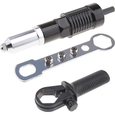 Adaptateur de conversion pour rivets électriques, connecteur et riveteuse à joint riveté, insert de fixation avec revêtement antidérapant noir. (1/5)