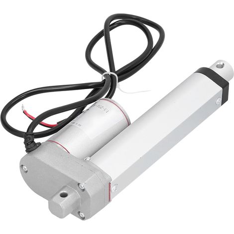 Vérin électrique linéaire 12V en alliage d'aluminium avec support de fixation, poussée max 750N, usage industriel, moteur DC, kit de montage inclus (1/5)