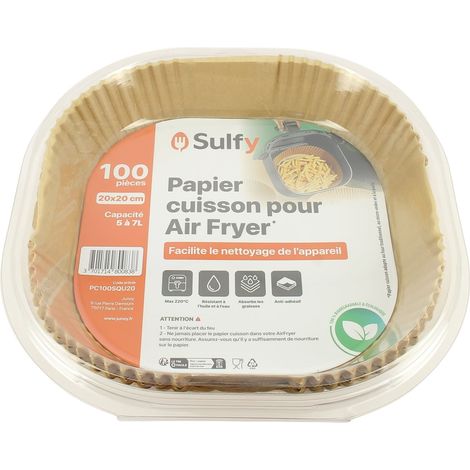 Papier cuisson air fryer 20x20cm par 100 (1/3)