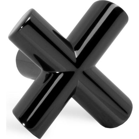 pomo zamak equis 40x40 acabado cromo, latonado, negro, blanco mate, negro mate, cobre acabado negro