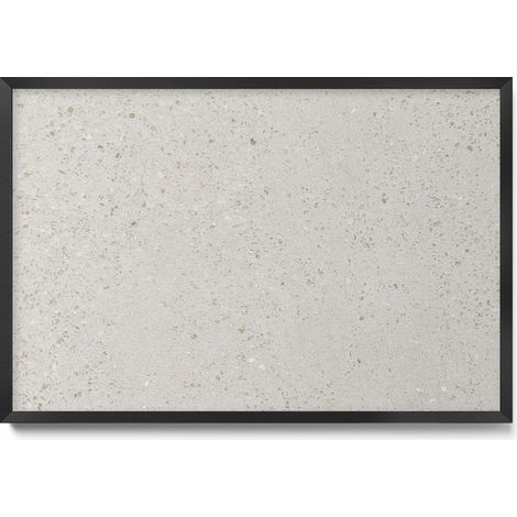 Tableau Magnétique en Métal pour Aimants - Motif Grès clair - Minimaliste - Cadre Noir - 60x40 cm - Tableau Métallique Aimanté