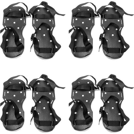 Chaussures ameublissantes pour le jardin - idéales pour l'aménagement paysager et le jardinage - longueur des clous : 2,8 cm, 4 paire, noires (1/5)