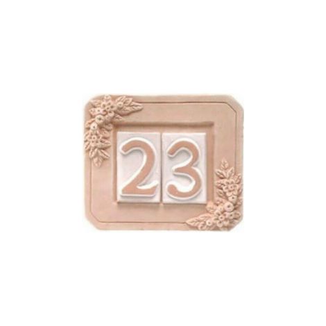 NUMERO CIVICO IN TERRACOTTA DA ESTERNO INTERNO NUMERO 3 SET 5 PEZZI - FRASCHETTI