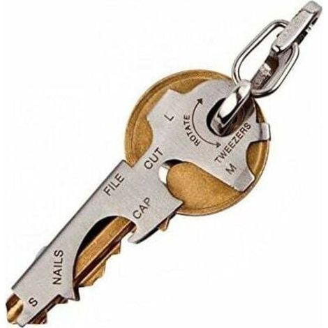Porte Clé Multifonction 8 en 1 avec Décapsuleur, Tournevis et autres Keytool (1/4)