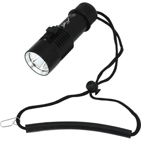 Lampe torche sous-marine étanche IPX8, éclairage blanc/jaune 1500 lm, lampe torche sous-marine ultra-lumineuse pour l'exploration et le camping (1/5)