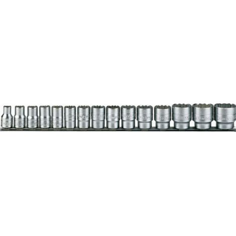 Juego de 15 vasos bihexagonales 1/2" serie regular TENGTOOLS M1215MM