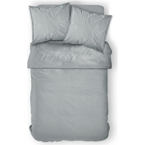 Housse de couette 2 personnes 240 x 220 cm Zinc (1/2)