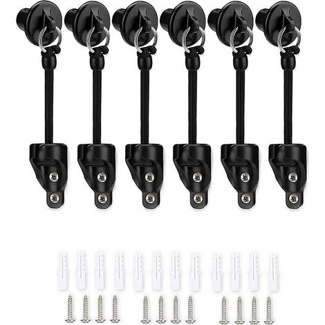 Kit de fixation élastique amélioré et embout pour store enrouleur extérieur : supports de moustiquaire, cordons élastiques coupe-vent et boucles - WELLNGS