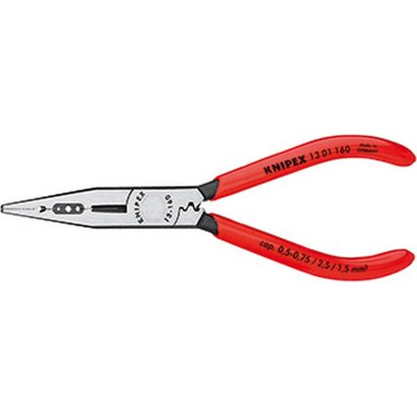 KNIPEX 13 01 160 Pinza combinata per elettricisti e cablatori rivestiti in resina sintetica atramentata nera 160 mm