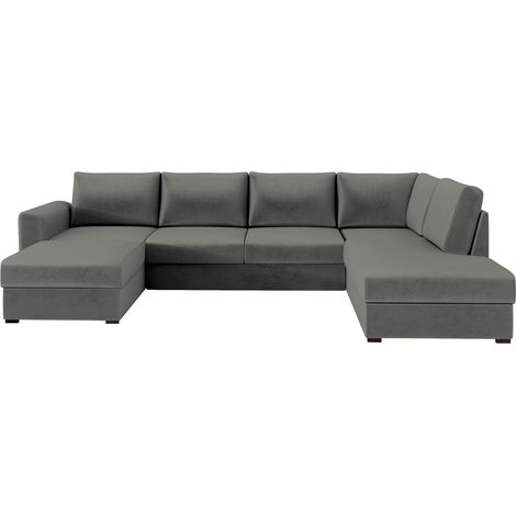 Sofá rinconero Comfivo 189, Magic Velvet 2217, Función de descanso, Almacenaje, 305x188x85cm, 0