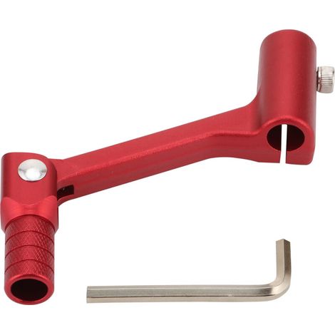 Levier de vitesses universel KTM Suzuki Yamaha en aluminium forgé CNC réglable, corps et tête rouges, accessoire de mise à niveau pour motos tout-terrain et de route (1/5)