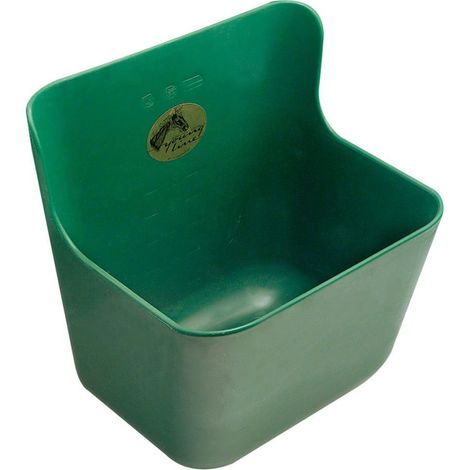 Mangeoire murale pour box à chevaux en plastique vert 11,5 lt Ok Plast (1/3)