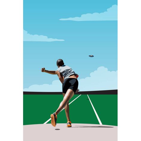Tableau sur toile disque 30x45 cm - Impression sur Toile Murale Décorative - Image imprimée en HD sur Toile - Toile sur Châssis en Bois FSC - Fabriqué en France (1/5)