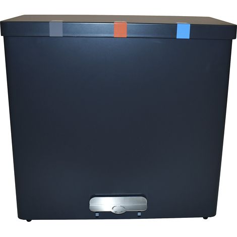 FRANKEL kaiserkraft, Collecteur de tri RecycloKick, 3 x 34 l,