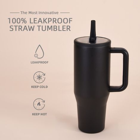 2025 Nouveau Tasse Isotherme Double Paroi Portable Couvercle Pliable 40oz Antifuite Bec Verseur Voiture (1/5)