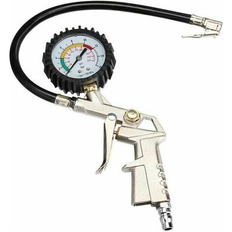 Controleur Pression Pneus Manometre Pression Pneu Jauge de Pression des Pneus Pistolet Gonflage de Pneu Manomètre Testeur de Pression d'air Multifonction 016bar pour Auto/Moto/Vélo Cisea (1/5)